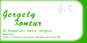 gergely kontur business card
